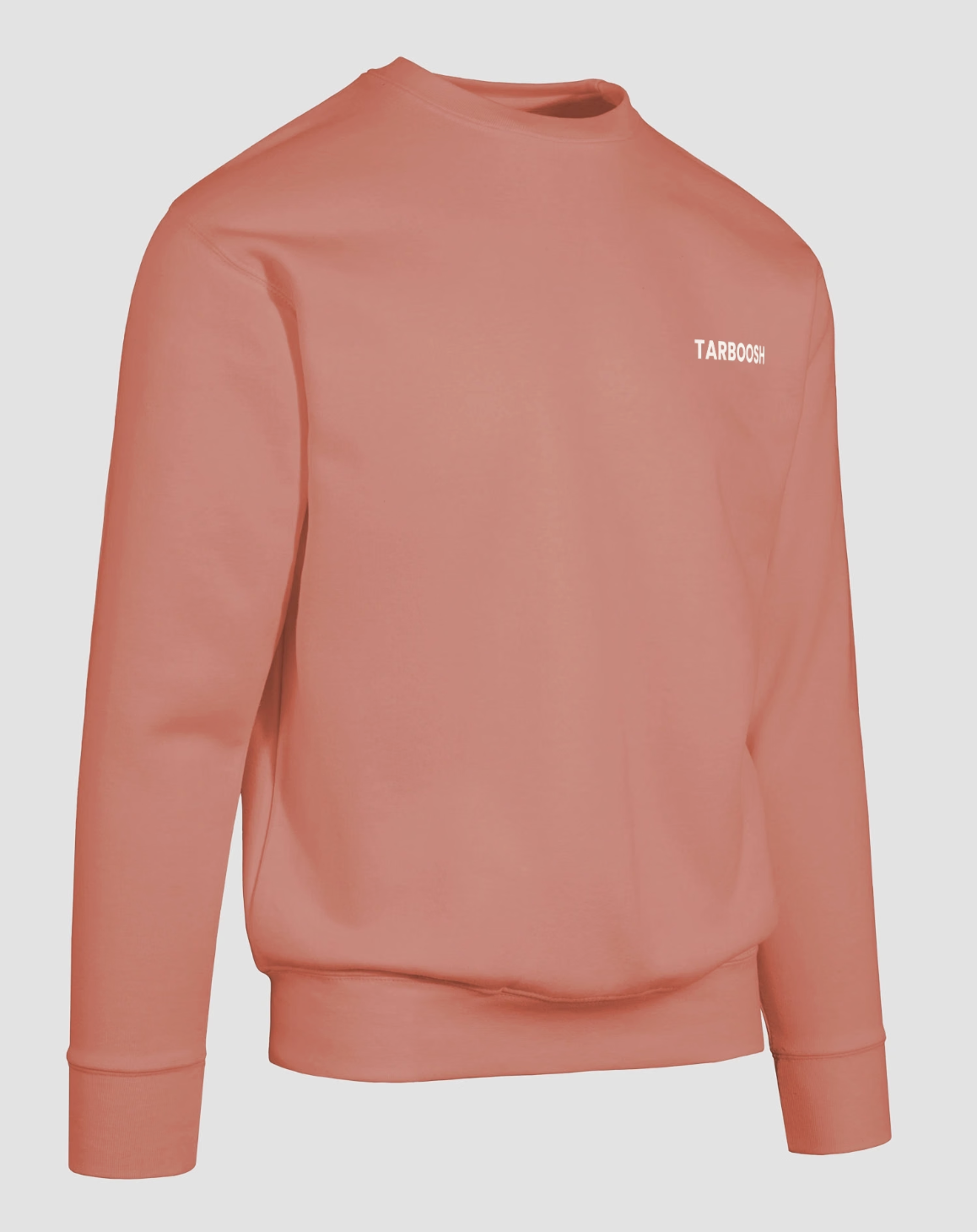 Clay-coloured sweatshirt with a small TARBOOSH chest print
